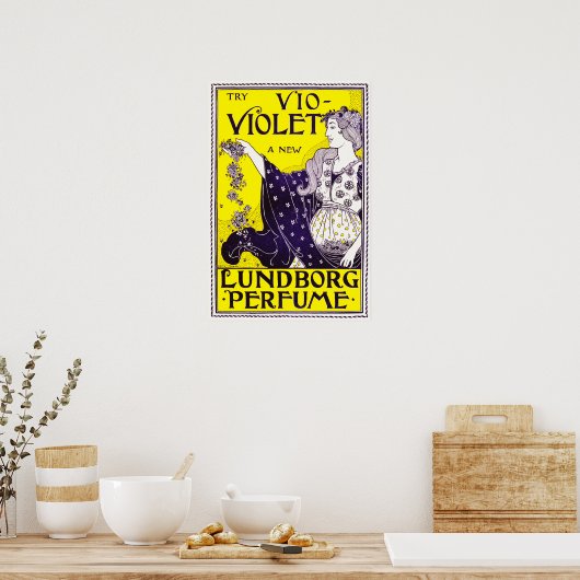 New VIOLET Lundborg Parfüm Art von Louis Rhead Poster (Küche)