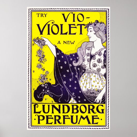 New VIOLET Lundborg Parfüm Art von Louis Rhead Poster (Vorne)