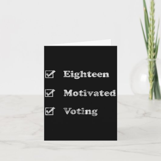 New Voter 18 Year Old Vote Them Out Karte (Vorderseite)