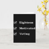 New Voter 18 Year Old Vote Them Out Karte (Gelbe Blume)