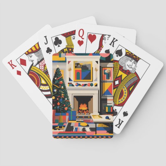 New Wave 1980er Pop Art Weihnachtskarten Spielkarten (Rückseite)