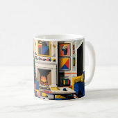 New Wave 1980s Pop Art Christmas Mug Kaffeetasse (VorderseiteRechts)