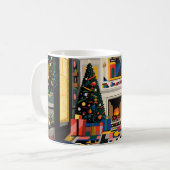 New Wave 1980s Pop Art Christmas Mug Kaffeetasse (Vorderseite Links)