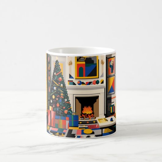 New Wave 1980s Pop Art Christmas Mug Kaffeetasse (Mittel)