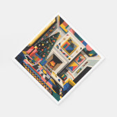 New Wave 1980s Pop Art Christmas Napkins Serviette (Ecke)