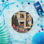 New Wave 1980s Pop Art Christmas Pappteller (Party)