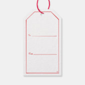 New Wave 1980s Pop Art Christmas Tag Geschenkanhänger (Rückseite)