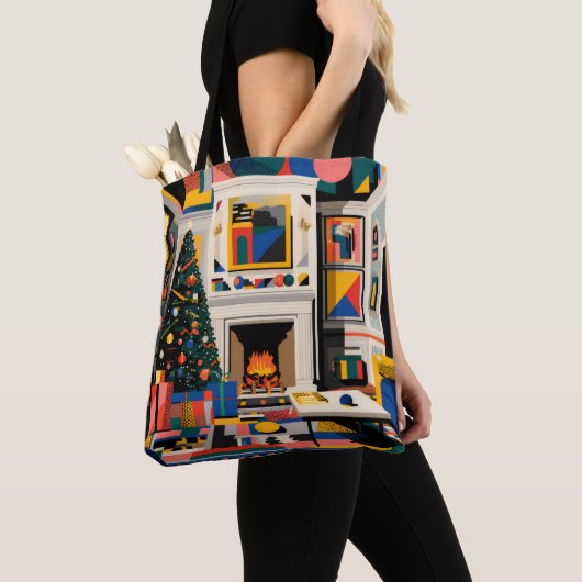 New Wave 1980s Pop Art Christmas Tote Tasche (Von Nahem)