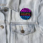 NEW WAVE 80s RETRO TOTALLY TUBULAR TIGER STRIPES Button (Beispiel)