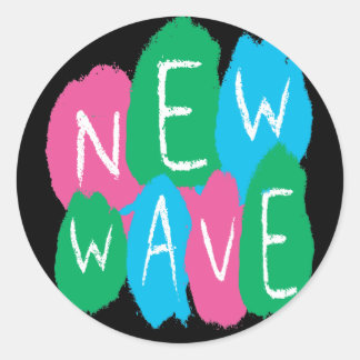 New Wave Graffiti Paint Runder Aufkleber