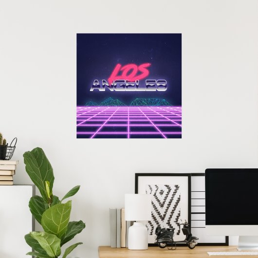 New Wave Retro LA Poster (Heimbüro)