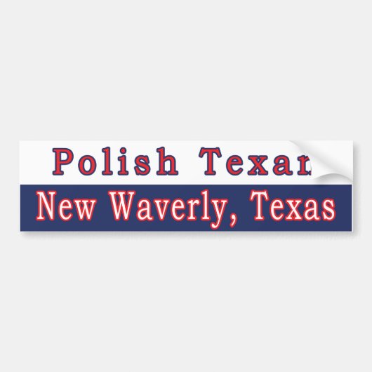 New Waverly Polish Texan Autoaufkleber (Vorne)