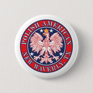 New Waverly Texas Polnischer Adler Button