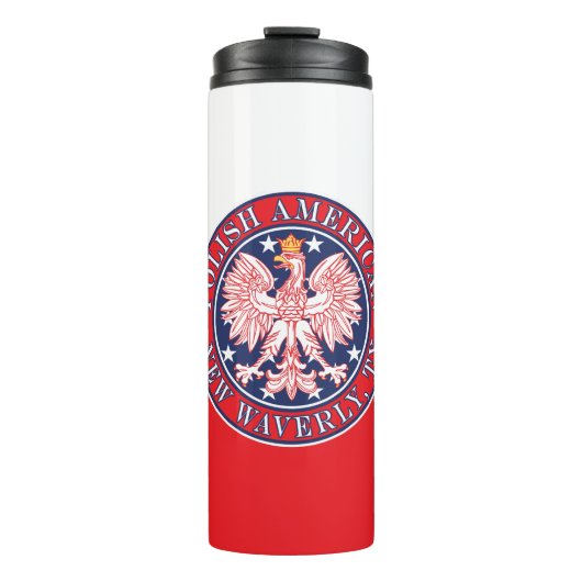 New Waverly Texas Polnischer Adler Thermosbecher (Vorderseite)