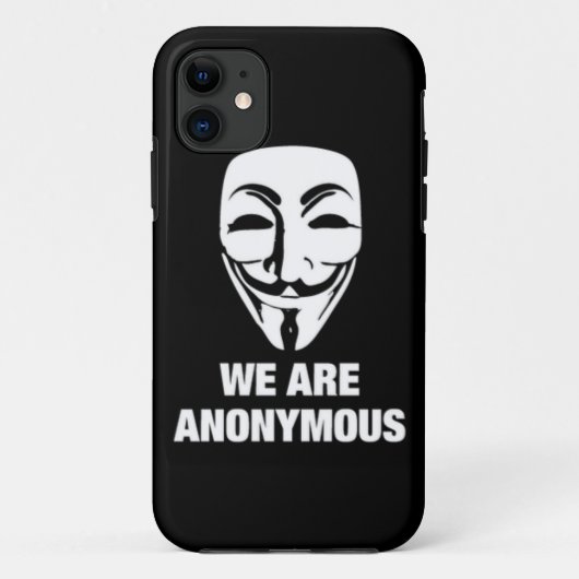 【New!!】WE ARE ANONYMOUS★iPhone Case (Rückseite)