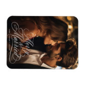 New Weds Erste Weihnachten Frohe und Verheiratetes Magnet (Horizontal)