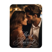 New Weds Erste Weihnachten Frohe und Verheiratetes Magnet (Vertikal)