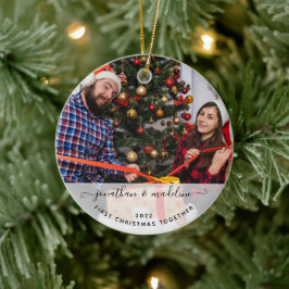 New Weds First Christmas Together Foto Keramik Keramik Ornament