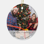New Weds First Christmas Together Foto Keramik Keramik Ornament (Links)