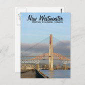 New Westminster Quay Boardwalk und Hafen Postkarte (Vorne/Hinten)
