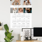 New Year 12 Month Custom Photos 2026 Calendar Poster (Heimbüro)