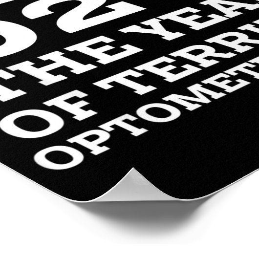 New Year 2020 And Bad Optometry Jokes Eye Chart Poster (Ecke)