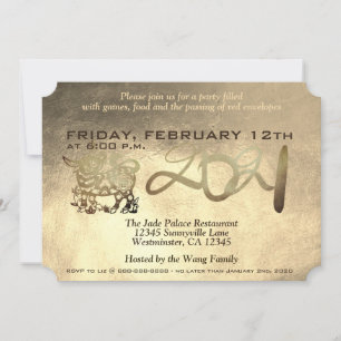 New Year 2021 Invitation Feiertagskarte