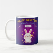 New Year 2026 Bunny Celebration Kaffeetasse (Links)