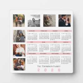 New Year 2026 Calendar Family Multi Photo Collage Fotoplatte