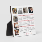 New Year 2026 Calendar Family Multi Photo Collage Fotoplatte (Vorderseite)
