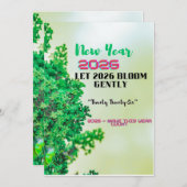 New Year 2026 Coffee Mug with Nature Forest Design Einladung (Vorne/Hinten)