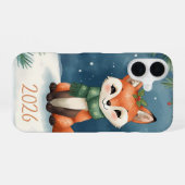new year 2026 cute winter fox iphone case 16 hülle (Rückseite (Horizontal))