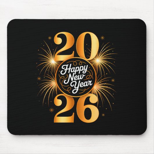 New Year 2026 Fireworks Happy New Year 2026 Men Wo Mousepad (Vorne)