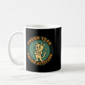 New Year 2026 Funny Cat Lover Humor Fresh Attitude Kaffeetasse (Links)