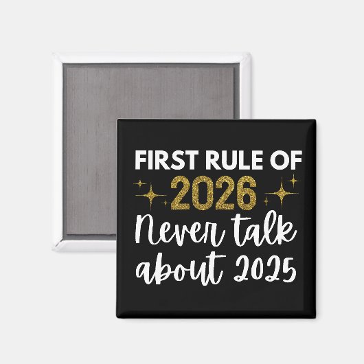 New year 2026 Funny  Magnet (Vorderseite/Rückseite)