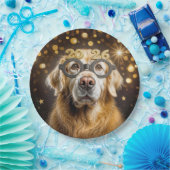 New Year 2026 Golden Retriever Humor Pappteller (Party)