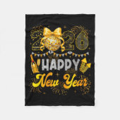 New Year 2026 Happy Party Balloon Family Matching Fleecedecke (Vorderseite)