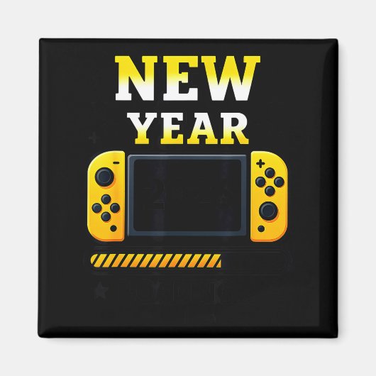 New Year 2026 Loading Gaming Controller New Years Magnet (Vorne)