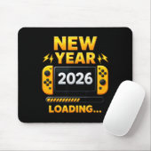New Year 2026 Loading Gaming Controller New Years Mousepad (Mit Mouse)