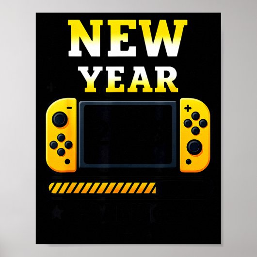 New Year 2026 Loading Gaming Controller New Years Poster (Vorne)