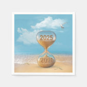 New Year 2026 Sand Timer With Starfish Serviette (Vorderseite)