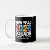 New Year 2026 Squad Funny Snowman Holiday Celebrat Kaffeetasse (Links)