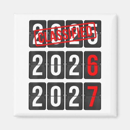 New Year 67 Six Seven Countdown New Year 2026 2027 Magnet (Vorne)