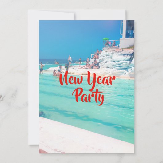 New Year Beach Party Einladung (Rückseite)