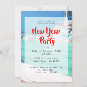 New Year Beach Party Einladung
