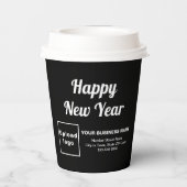 New Year Black Paper Cup Pappbecher (Rückseite)