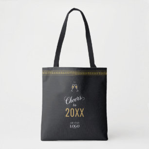 New Year Business Logo Modern Gold Greece Meander Tasche