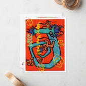 New year card for the year of dragon (Nengajo) ノート Mitteilungskarte (Vorderseite/Rückseite Beispiel)