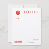 New year card for the year of snake (Nengajo) ノート Mitteilungskarte (Rückseite)