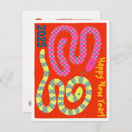 New year card for the year of snake (Nengajo) ノート Mitteilungskarte